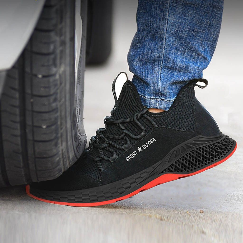 Mens Walking Sneaker Safety Boot Autumn Lightweight Leisure Steel Toe Cap Work Shoes Ankle Trainers Hiking Shoes tenis … in 2020 | Safety boots, Work shoes, Winter sneakers