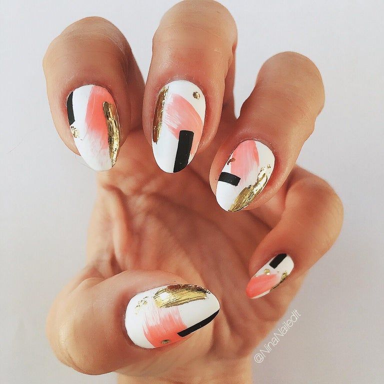 Matte Abstract Nails Redditlaqueristas Gel Polish Nail Art
