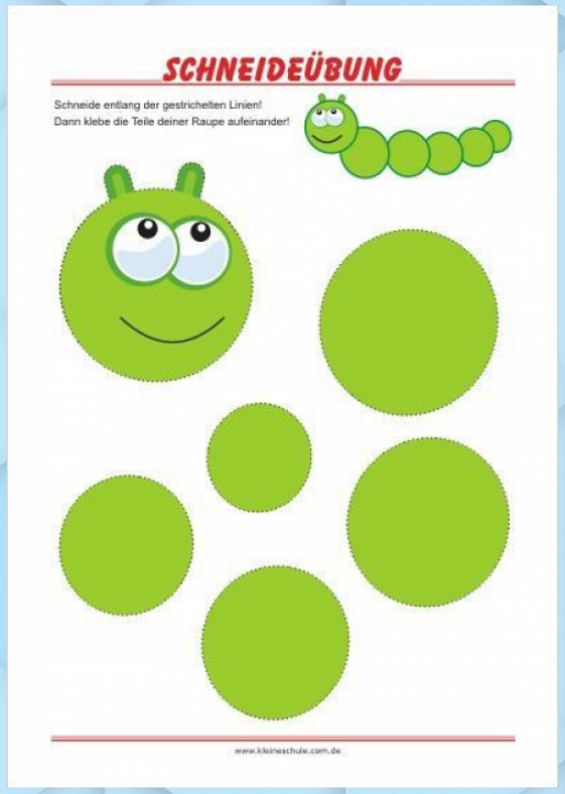 Schneideübungen für Kinder PDF-Druckvorlagen Schule Vo | Basteln Mit Kleinkindern