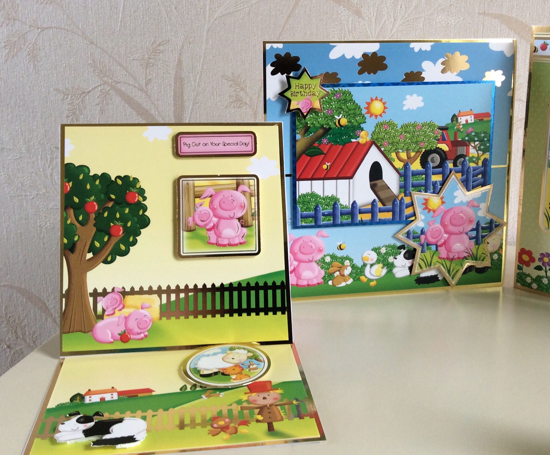hunkydory farmyard friends christmas cards handmade