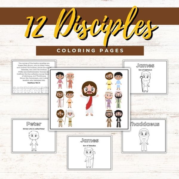 Free 12 Disciples Coloring Pages