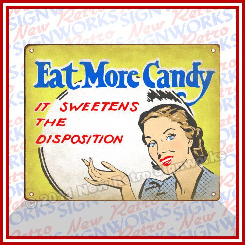 candy store display sign vintage retro 50s 40s plaque candy land