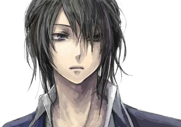 Anime boy with black hair and brown eyes