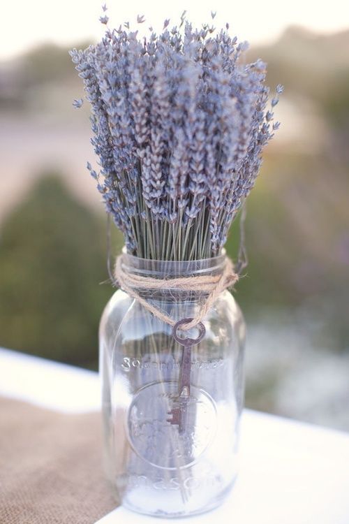 Use Lavender In Mason Jars For A Rustic Wedding Centerpiece Use Lavender In Mason Jars For A Rustic Wedding Centerpiece