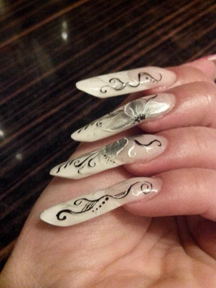 Forme Extreme Unghii Gel Silver Rings Rings și Jewelry