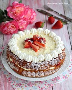 Crostata morbida ripiena di crema e fragole- ricetta golosa e veloce