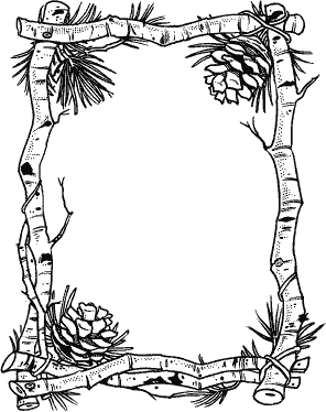 Birch Pinecone Frame N 44 Templates Wood Burning Stencils