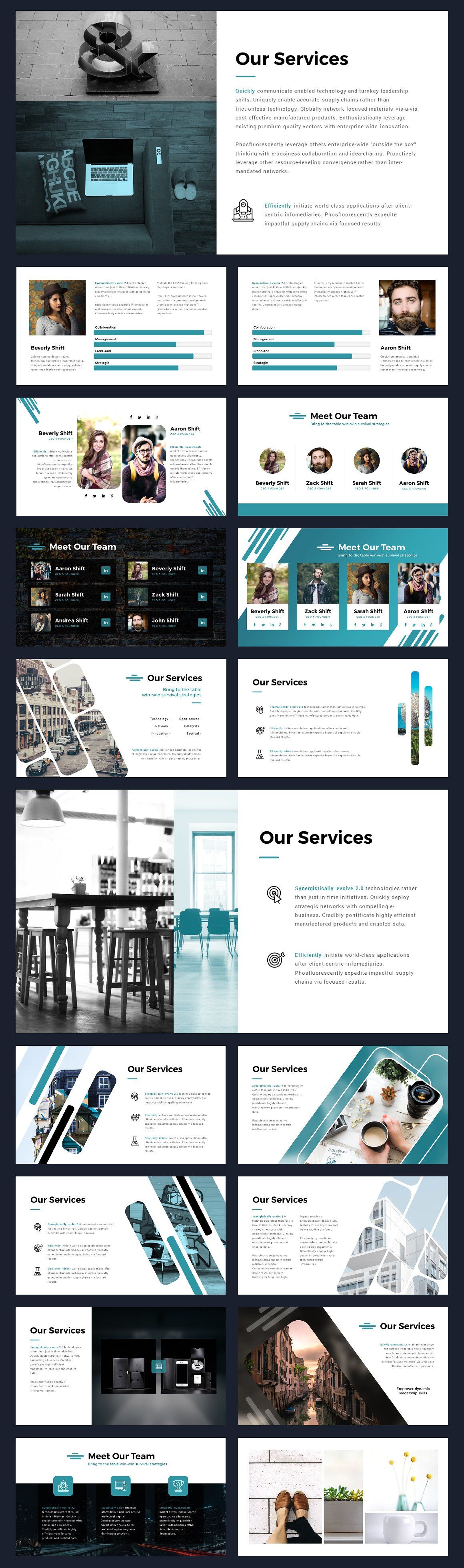 shift modern powerpoint template pinterest template