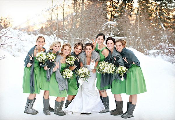 Women S Bridal Fabric Winter Wedding Bridesmaids Winter
