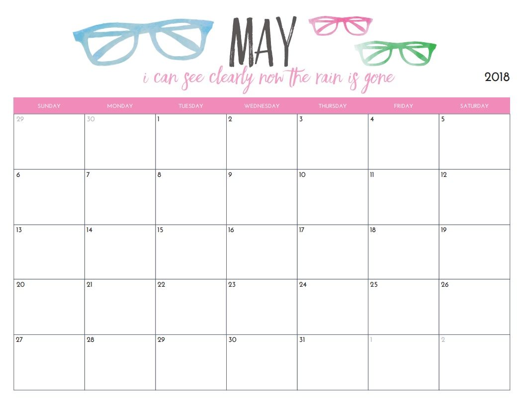 free printable may 2018 monthly calendar calendar 2018 calendar free may calendar