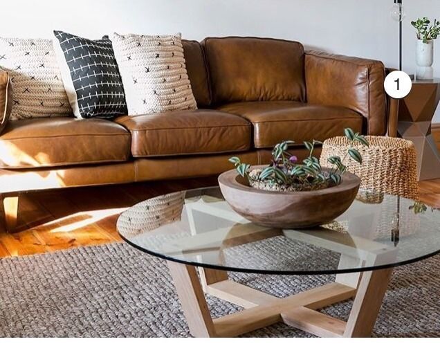 Freedom Brooklyn 3 Seater Sofa In Oxford Tan Scandinavian Inspired Leather Furniture - Pineapple Coffee Table Freedom Freedom Brooklyn 3 Seater Sofa In Oxford Tan Scandinavian Inspired Leather Furniture - Pineapple Coffee Table Freedom