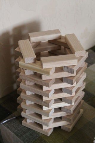 Jenga Lamp DIY