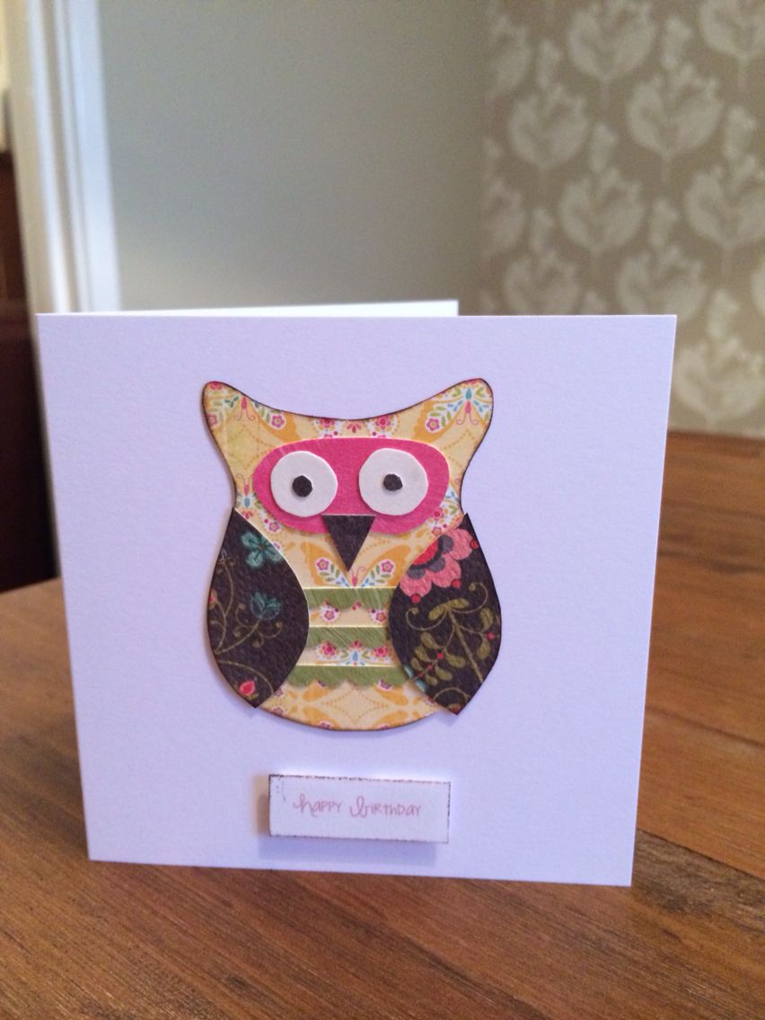 birthday card owl cards handmade birthday cards cards