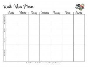 weekly meal planning