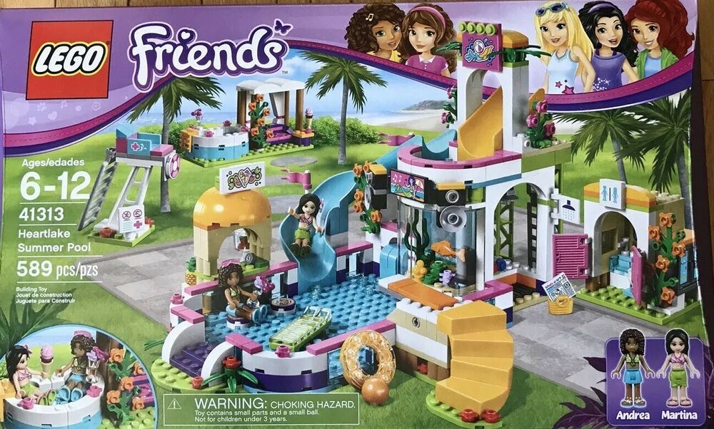 Nib Lego Friends Heartlake Summer Pool 41313 Martina Andrea Free