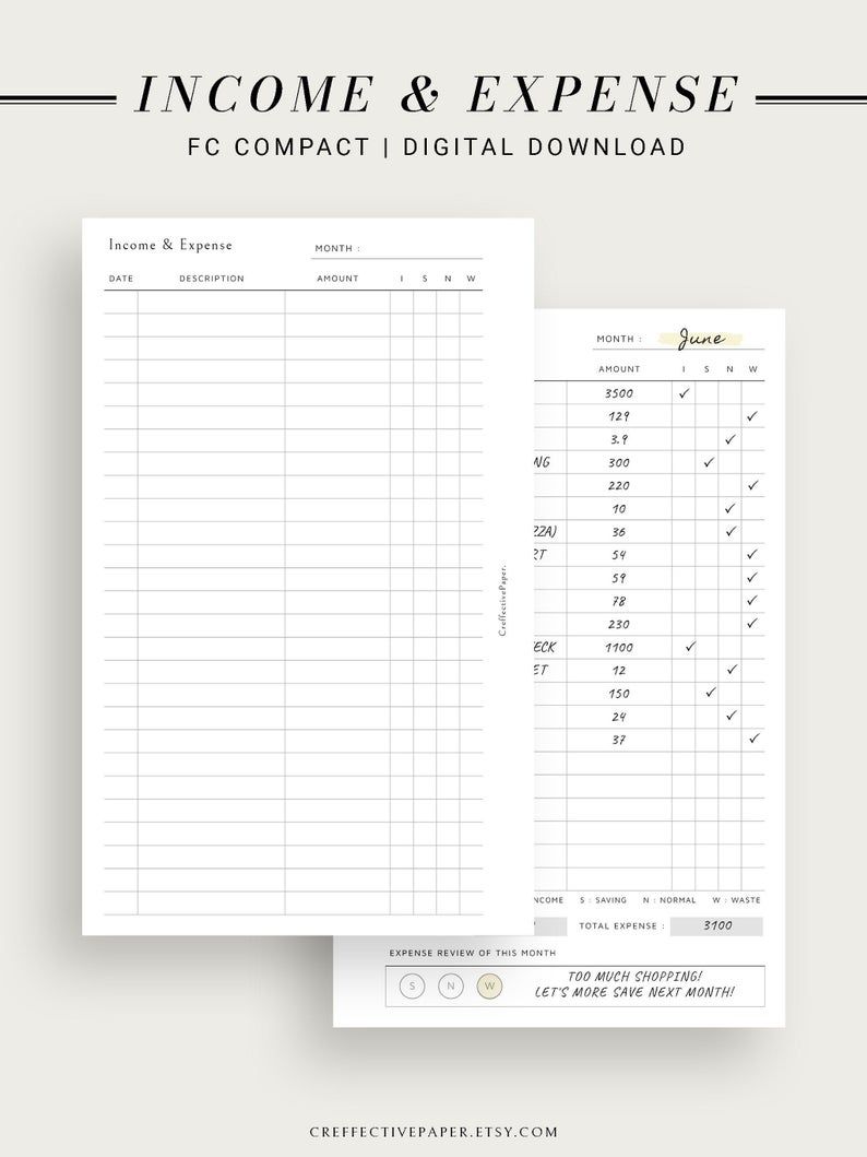 monthly income tracker printable monthly income tracker printable