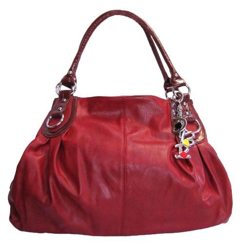 Large Charm Hobo Handbag Deep Red Complementos Pinterest Large Charm Hobo Handbag Deep Red