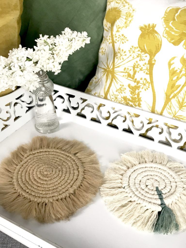 DIY: Schneckenförmige Makramee Untersetzer selber machen - Chalet8