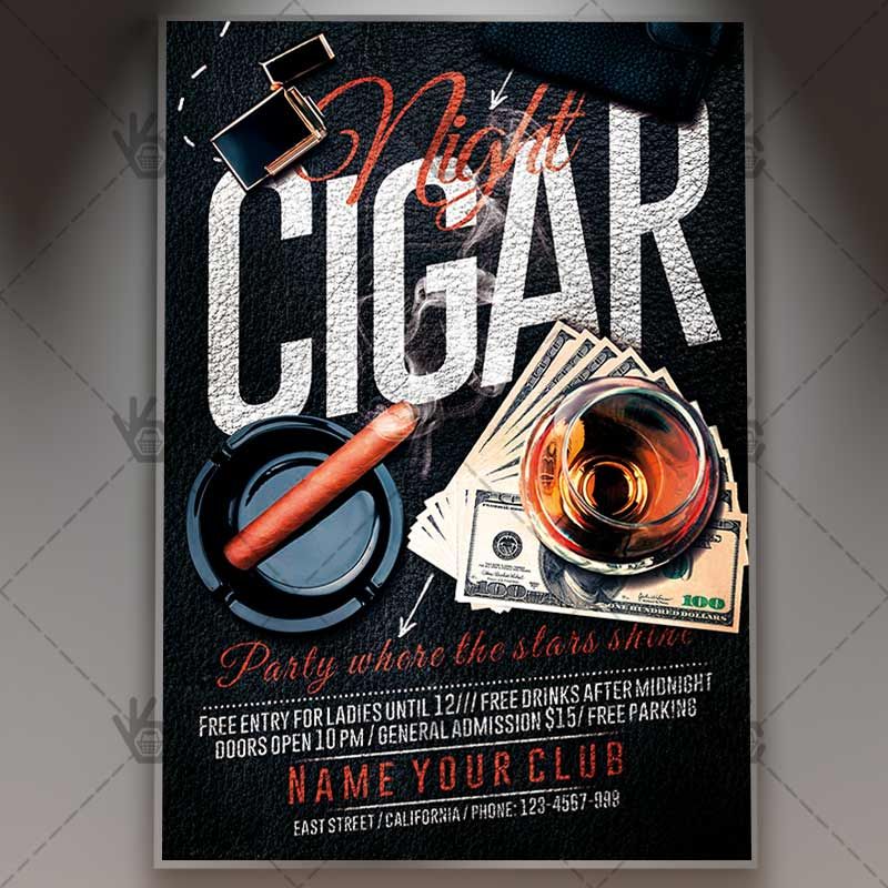 cigar night club flyer psd template psd templates night club cigar sales flyers