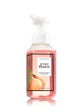 georgia peach gentle foaming hand soap bath and body works new peach works
