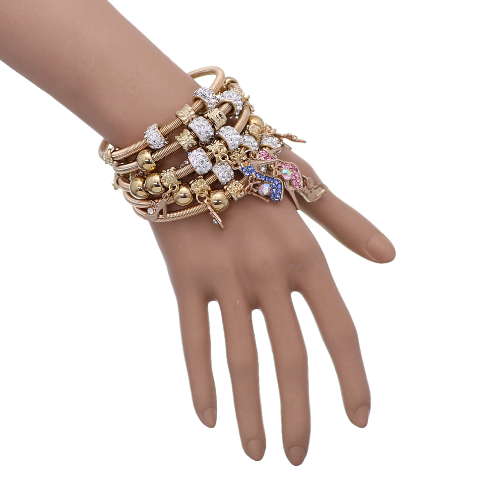 Pink Fireball High Heel Shoe Charm Stretch Bracelet – Risque21 Green High Heels, Red High Heel Shoes, Gold High Heels, Shoes Heels, Pink Bracelet, Silver Bracelets, Charm Bracelets, Encrusted, Stretch Bracelets
