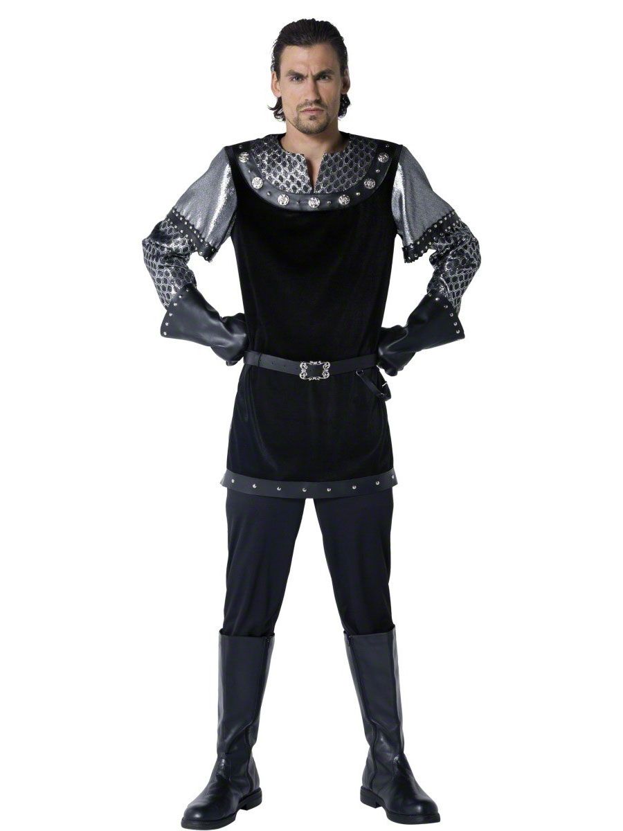 Knight Costume Adult Black Sheriff of Nottingham Game of Thrones Fancy Dress