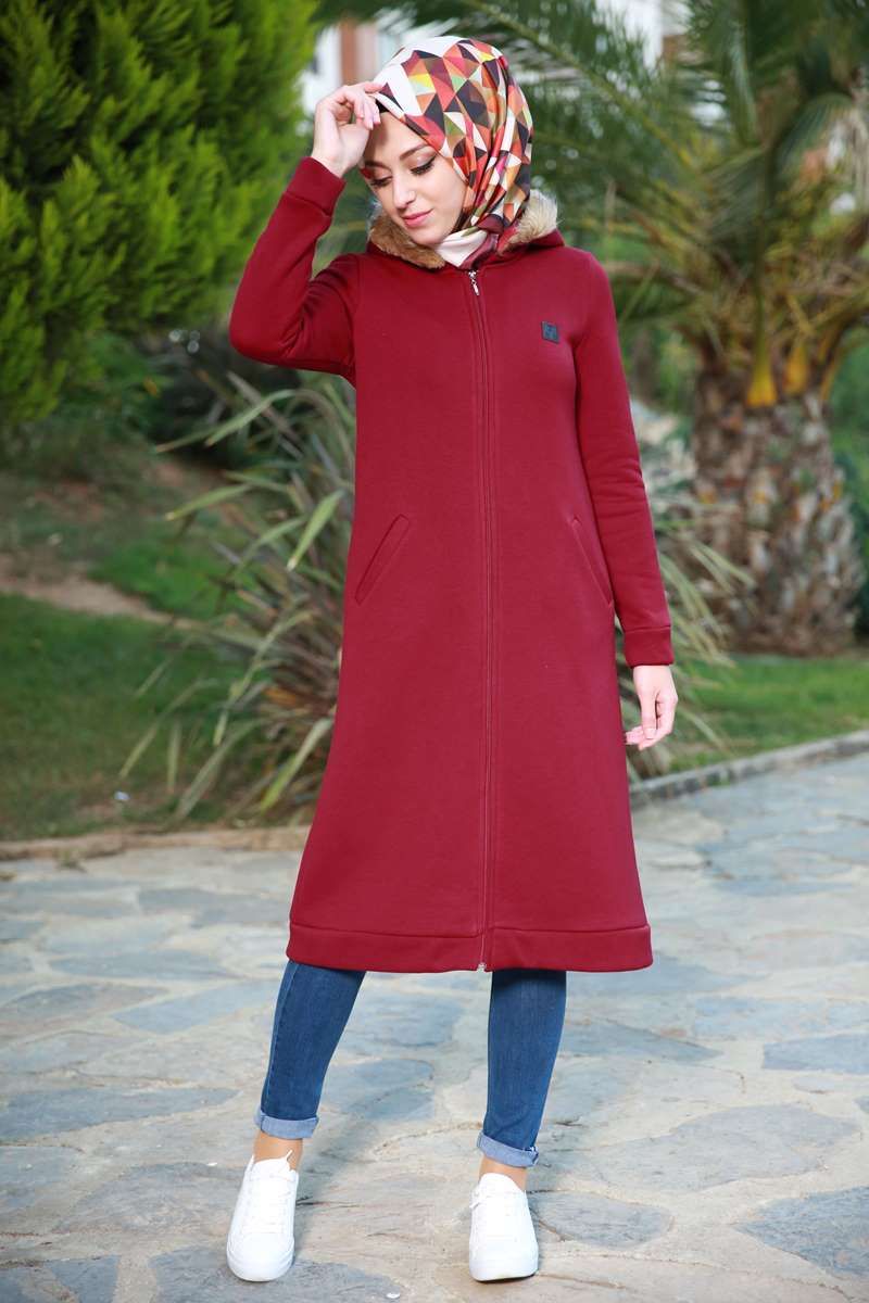 Iciniz Isinacak Kapsonlu Polar Tunik Bordo Urun Kodu Zrd1310 89 90 Tl Moda Stilleri Tuni K Kapsonlular