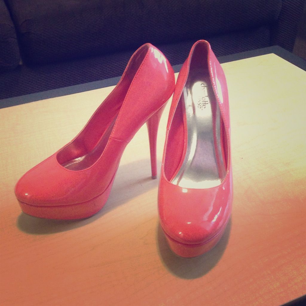 Charlotte Russe Shoes | Coral Platform Heels | Color: Pink Charlotte Russe Shoes | Bright Pink High Heels | Poshmark
