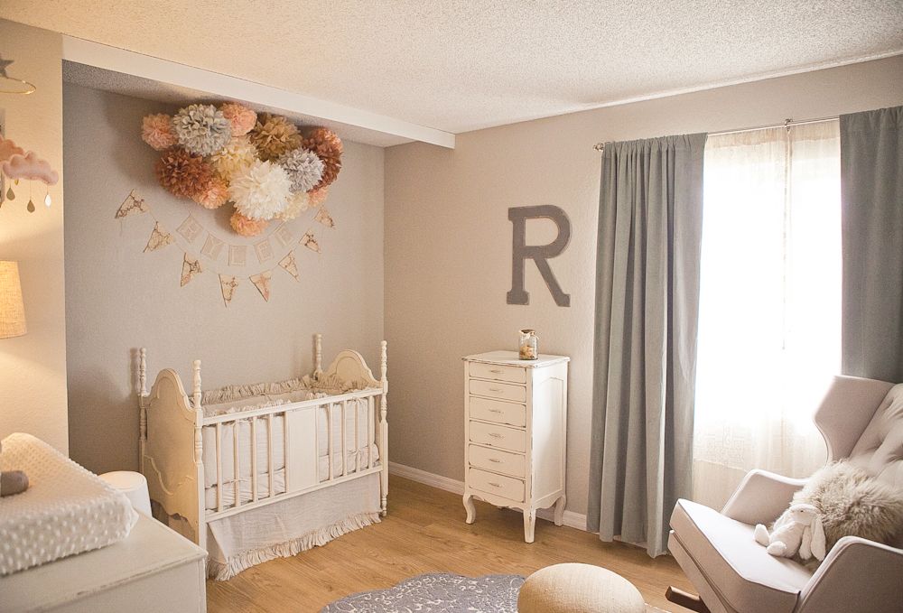 Soft Peach And Gray Nursery The Little Umbrella Home Baby Soft Peach And Gray Nursery The Little Umbrella