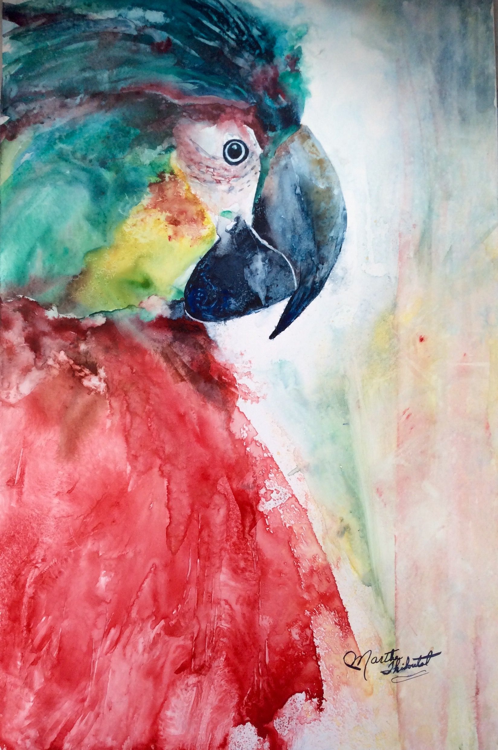 Aquarelles Vernies Sur Papier Yupo Peinture Fleurs Aquarelle