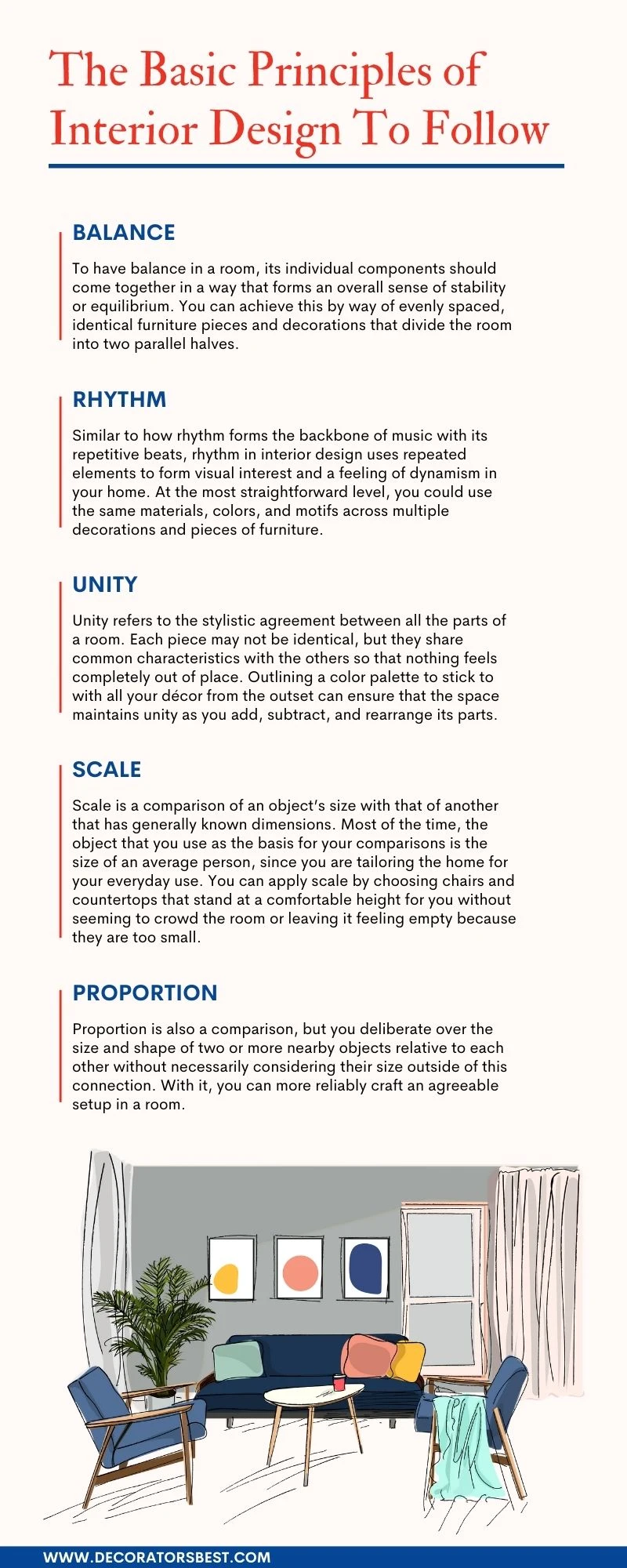 The Basic Principles of Interior Design To Follow - DecoratorsBest Interior Design Basics, Interior Design Principles, Interior Design Classes, Interior Design Sketches, Interior Design Elements, Interior Design Business Plan, What Is Interior Design, Basic Design Principles, Interior Design Portfolios