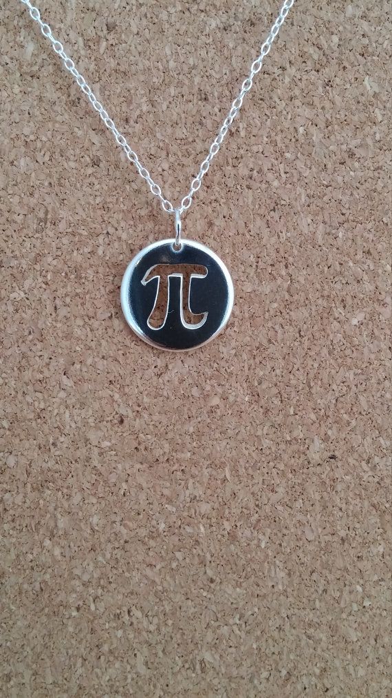Pi Necklace Teachers Gift Math Jewelry Silver Sterling Pendants - Sterling Silver Chain With Number Pendant Pi Necklace Teachers Gift Math Jewelry Silver Sterling Pendants - Sterling Silver Chain With Number Pendant