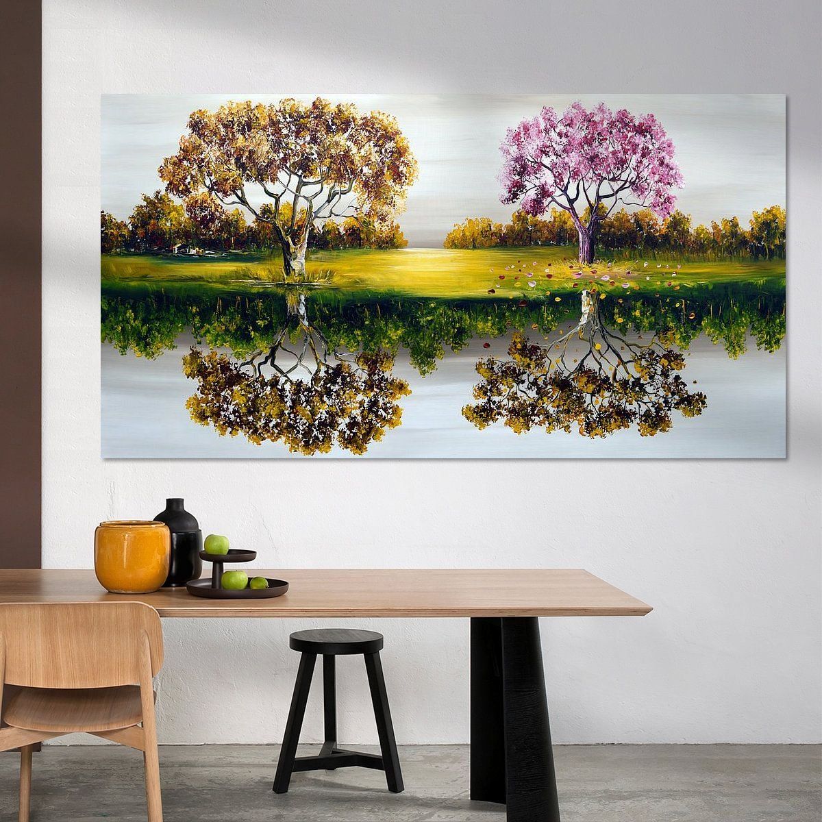 Koop het kunstwerk 'Landscape' van Gena Theheartofart als schilderij op canvas, aluminium dibond, HD Metal, (ingelijste) fotoprint, behang, en meer. Table Decorations, Landscape, Canvas, Prints, Furniture, Home Decor, Products, Tela, Scenery