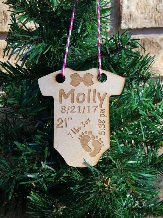 Wooden Girls 1st Christmas Ornament Customized Ornament Personalized Wooden Girls 1st Christmas ornament customized ornament personalized babys first ornament babys 1st ornament first ornament newborn baby - Wooden Girls 1st Christmas Ornament Customized Ornament Personalized