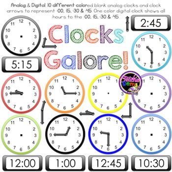 This Clock Clipart Set Has 529 Possible Clock Combinations In Fact You Can Make Any Time On These Clocks With The Math Classroom Clock Clipart Teaching Math This Clock Clipart Set Has 529 Possible Clock Combinations In Fact You Can Make Any Time On These Clocks With The Math Classroom Clock Clipart Teaching Math