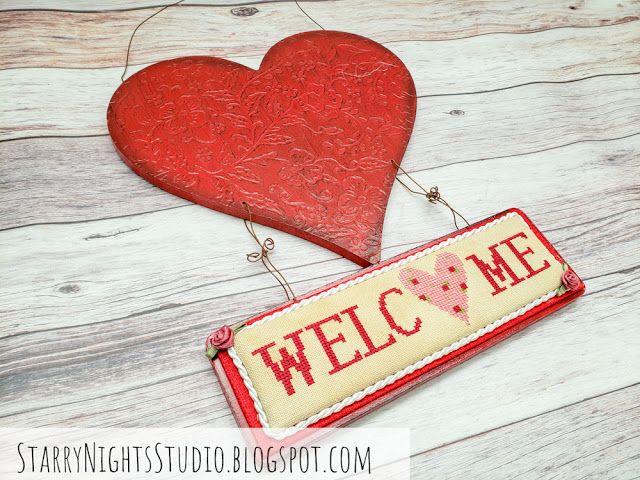 Welcome, Valentine! | Cross stitch valentines, Cross stitch valentines