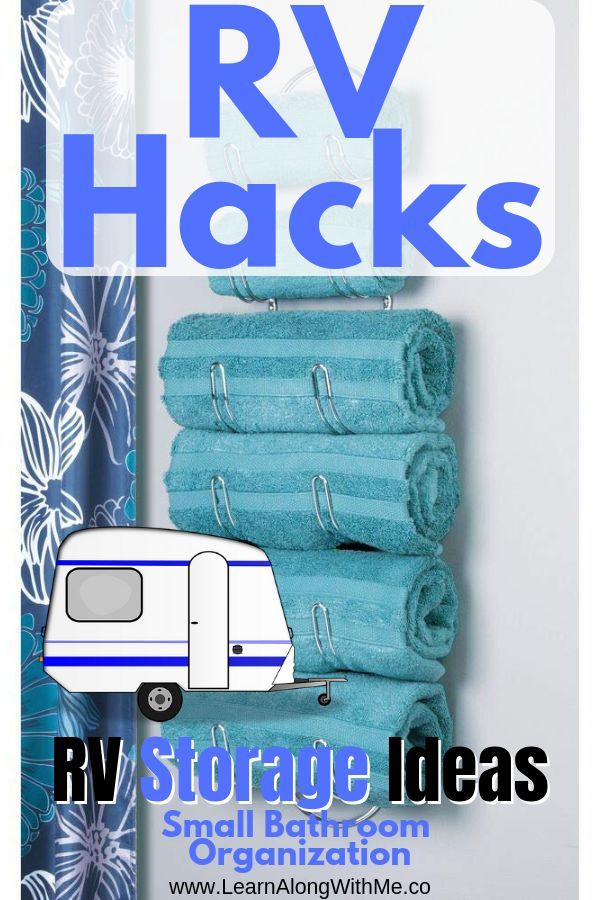 Camping hacks to get your tiny RV bathroom organized. Start now and enjoy your camping trips instead of getting frustrated trying to find things! This post contains 8 RV storage ideas to inspire you to get organized. (Today...not next year) Camping Hacks, Rv Hacks, Diy Camping, Camping Supplies, Camping Trips, Camping Items, Camping Products, Camping Essentials, Camping Gear