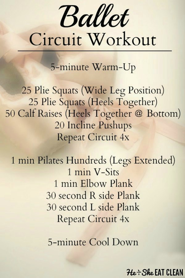 Ballet inspired at home workout circuit – Artofit