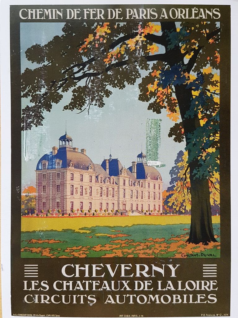 FRENCH CASTLE VINTAGE TRAVEL POSTER Chateau de Loire 1