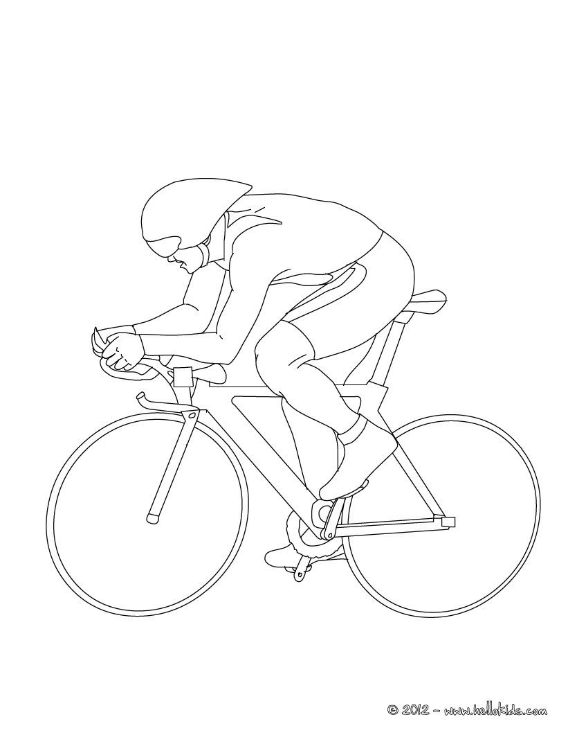 Track cycling sport coloring pages - Hellokids.com