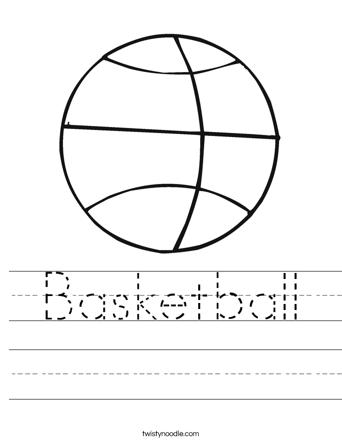 coloring sheet b for basketball | Basketball Worksheet | ECLC