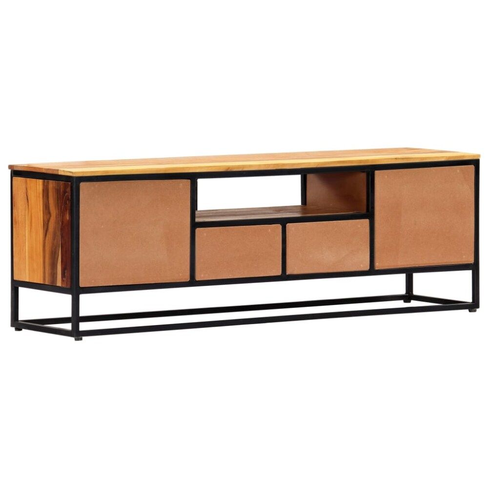 Introduce an air of mid-century elegance to your interior with our beautiful solid reclaimed wood TV cabinet! This HiFi cabinet is made of solid reclaimed wood that has been sourced from joists, floors and support beams from old buildings being demolished, and it can consist of different types of wood like pine, teak, beech, oak, cedar, mango wood, acacia, etc. This means the reclaimed wood retains the characteristics of these different types of wood. Reclaimed wood is already aged, weathered an Quality Furniture, Cool Furniture, Hi Fi, Support Beams, Different Types Of Wood, Old Buildings, Tv Cabinets, Tv Unit, Acacia Wood