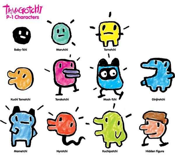Tamagotchi characters - Mcdonalds sticker guide: http://bobcobrands.com