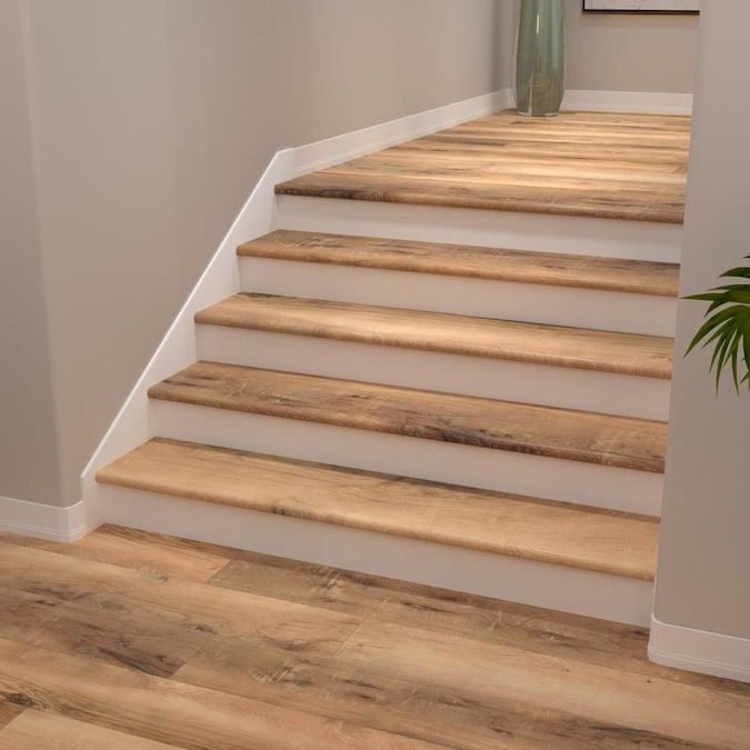 CALI Longboards Vinyl Pro 11.5in x 48in North Shore Oak Stair Tread Vinyl stair