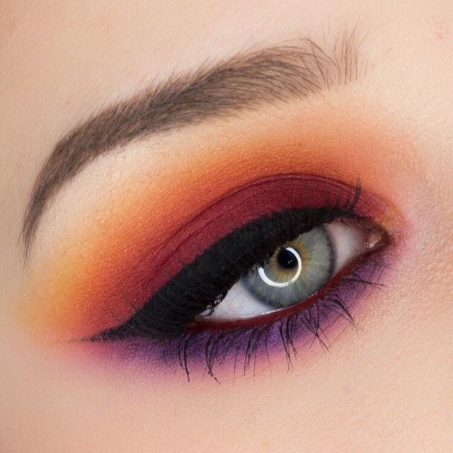 Red and Orange Sunset Smokey Eyeshadow Looks Are I Red and Orange Sunset Smokey Eyeshadow Looks Are I