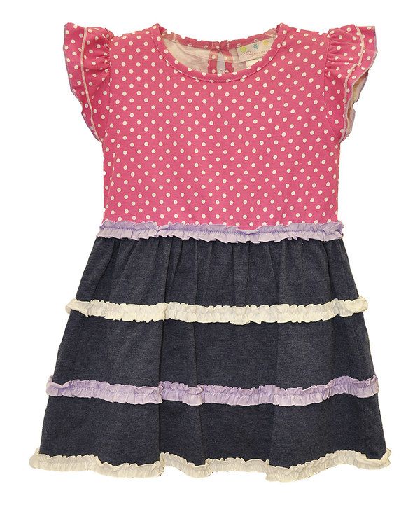 pink angel sleeve dress