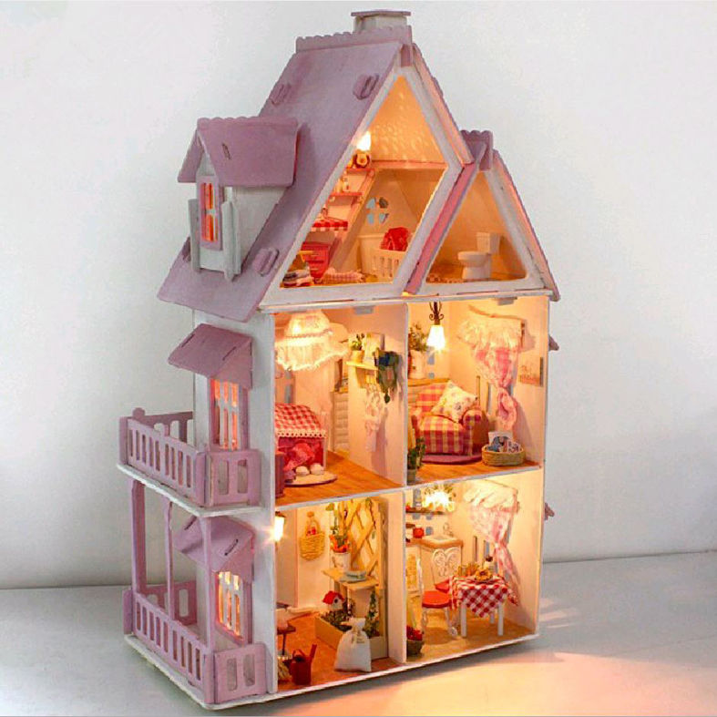 Pink Dollhouse DIY Project To Build
