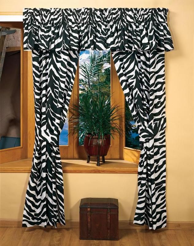 Black and white zebra curtains Black and white zebra curtains