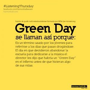 Descubre El Significado De La Banda Formada Por Billie Joe Armstrong Greenday Bandnames Harmonhal Green Day Billie Joe Armstrong Significados De Los Nombres