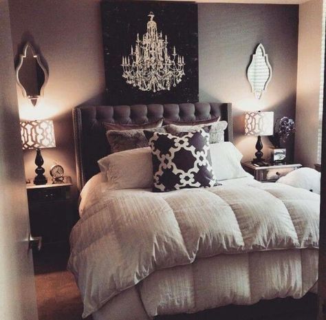 Plush Bed Decorations Enhance This Warm Grey Bedroom Ideas Plush Bed Decorations Enhance This Warm Grey Bedroom Ideas